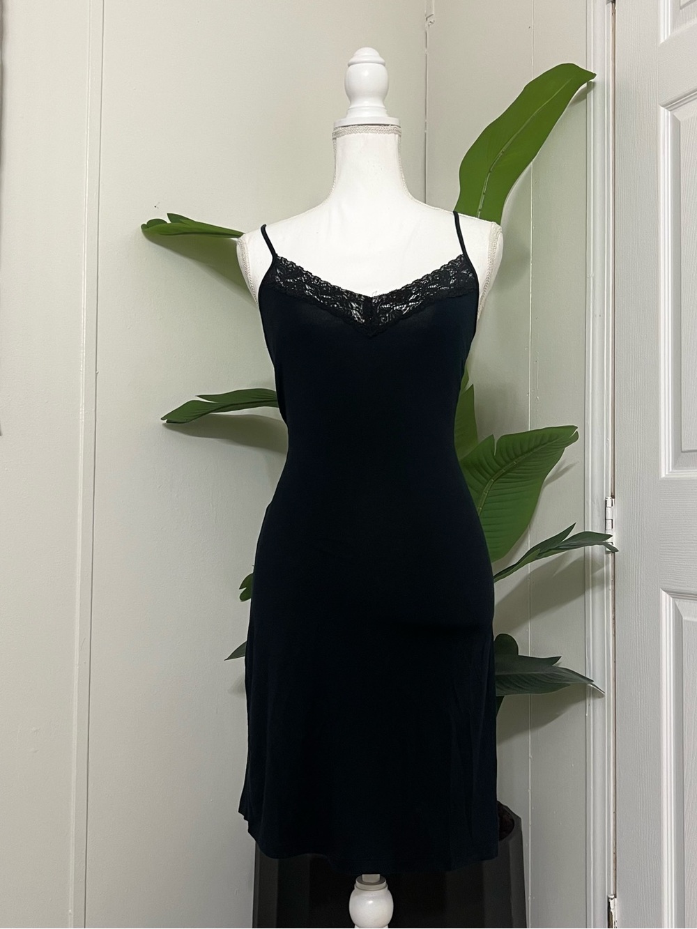 Apt. 9 Black Lace Trim Slip Dress - Women Intimates